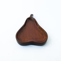 Mahogany Wood Pear Tray Dish Made in Haiti