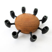 Digsmed Iron and Wood Candlestick Holder