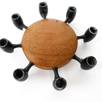 Digsmed Iron and Wood Candlestick Holder