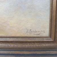 Albert Salzbrenner Egyptian Desert Landscape Oil Painting Framed Wall Art