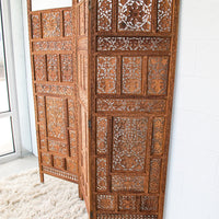 Teak Wood Lattice Privacy Screen - Made in India