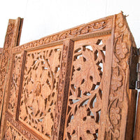 Teak Wood Lattice Privacy Screen - Made in India