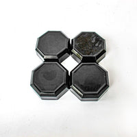 French Amethyst Glass Hexagon Serving Bowls Set of Four