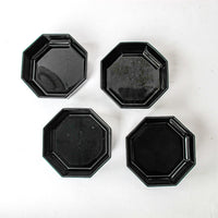 French Amethyst Glass Hexagon Serving Bowls Set of Four