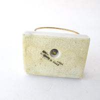 Brass and Marble Desk Organizer Record Holder