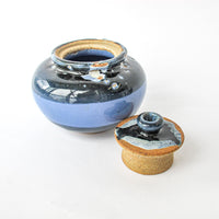 Hand Spun Ceramic Canister Jar with Lid