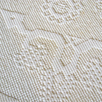 White Cotton Nubby Blanket with Fringe Detail