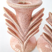 Red Wing Pink Ceramic Candle Sticks