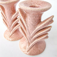 Red Wing Pink Ceramic Candle Sticks