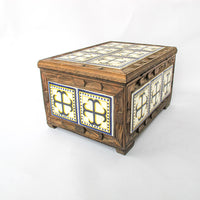Mexican Tile and Carved Wood Trunk