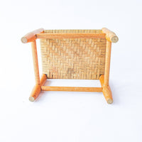 Flint Wood Stool Bench Ottoman