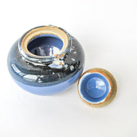Hand Spun Ceramic Canister Jar with Lid