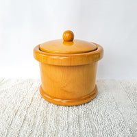 Midcentury Manzom Pietro Wood Ice Bucket with Metal Insert