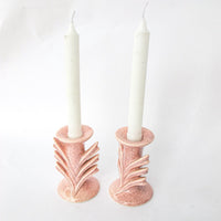 Red Wing Pink Ceramic Candle Sticks