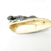 1950s Ceramic Panther Sculpture TV Light Made in the USA by Lane & Co in California