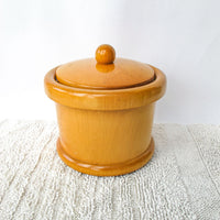 Midcentury Manzom Pietro Wood Ice Bucket with Metal Insert