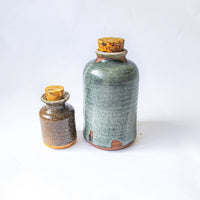 Ceramic Spice Oil Jars with Cork Tops (Sold Individually)