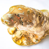 14 Karat Gold Plated Cheetah Planter Statue Sculpture
