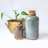 Ceramic Spice Oil Jars with Cork Tops (Sold Individually)