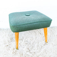 Nagahyde Midcentury Stool Bench Ottoman