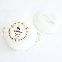 Colony White Enamelware Cast Iron Pot with Lid
