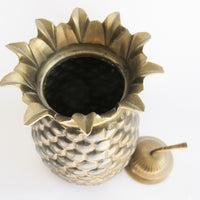 Brass Pineapple Canister Jar with Lid from India