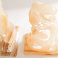 Onyx Agate Stone kneeling Lady Book Ends