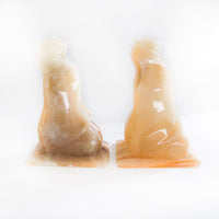 Onyx Agate Stone kneeling Lady Book Ends