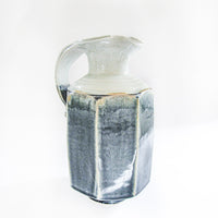 Geometric Hand Spun Pottery Ceramic Serving Pitcher