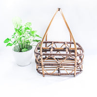 Bamboo Bottle Basket Carrier