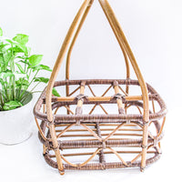 Bamboo Bottle Basket Carrier