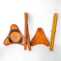 Leather Tri-Fold Folding Camping Stools (Sold Separately)