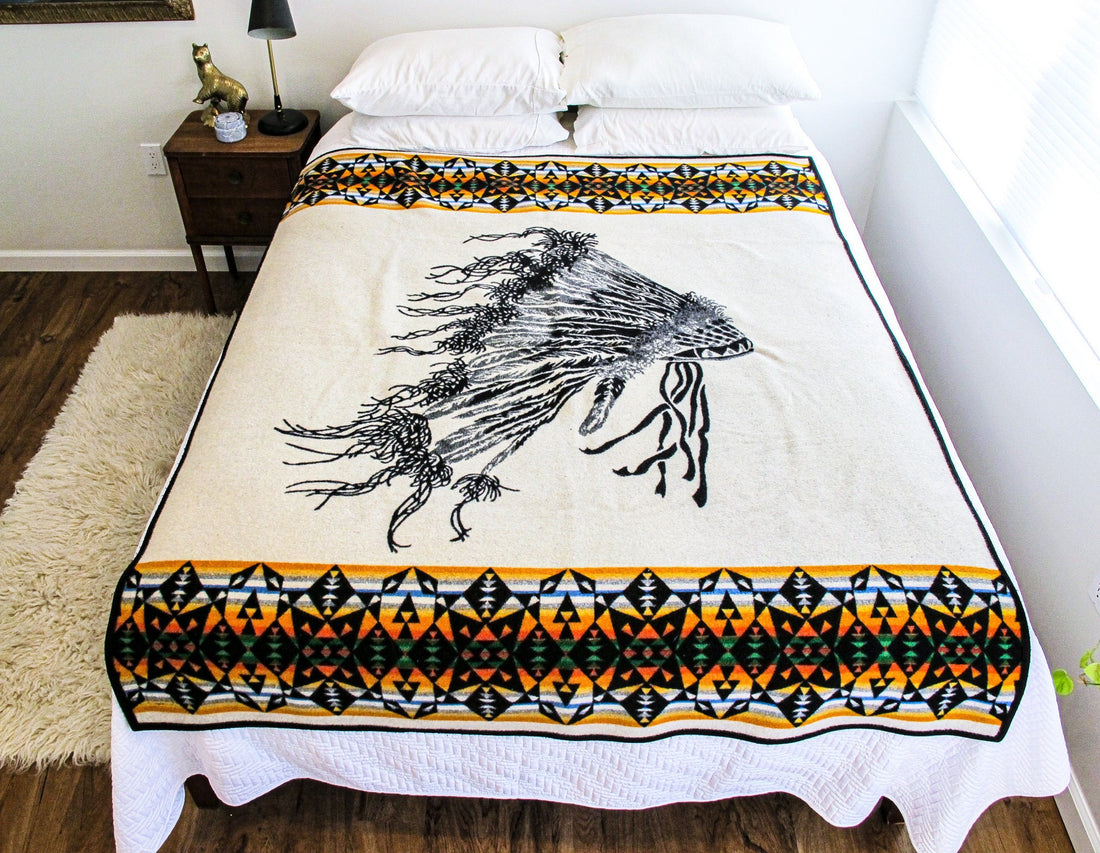 Pendleton Woolen Mills Reversible Beaver State Throw Camp Blanket