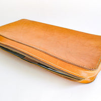 The Gorge Laurence Tooled Leather Clutch with Sheep Skin Liner Made in Portland Oregon