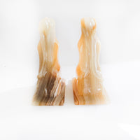 Onyx Agate Stone kneeling Lady Book Ends