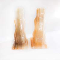 Onyx Agate Stone kneeling Lady Book Ends