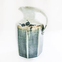 Geometric Hand Spun Pottery Ceramic Serving Pitcher