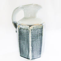 Geometric Hand Spun Pottery Ceramic Serving Pitcher
