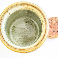Speckled Ceramic Pottery Canister with Cork Lid