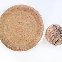 Speckled Ceramic Pottery Canister with Cork Lid