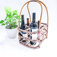 Bamboo Bottle Basket Carrier