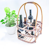 Bamboo Bottle Basket Carrier