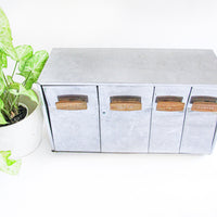 Chrome Midcentury Counter Top Kitchen Canister Cabinet