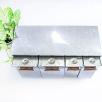 Chrome Midcentury Counter Top Kitchen Canister Cabinet