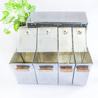 Chrome Midcentury Counter Top Kitchen Canister Cabinet