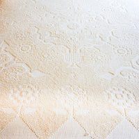 Pilgrim Pride Queen Size Nubby White Cotton Blanket Bedspread Throw with Fringe and Rounded Corners