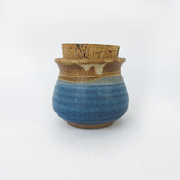 Ceramic Pottery Spice Jar with Cork Lid