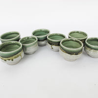 Green Glaze Ceramic Mug Cups (Sold in Sets of 4)