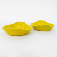 Yellow Enamelware Cast Iron Mini Serve Pans