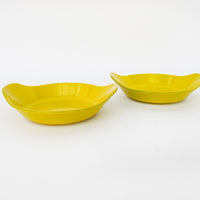 Yellow Enamelware Cast Iron Mini Serve Pans